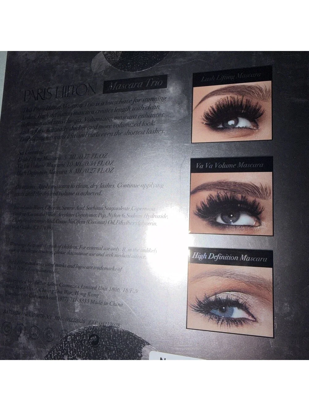 Paris Hilton Mascara Trio - Lengthening / Volumizing /Curling - Set Brand New